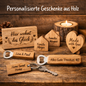 Personalisierte Geschenke aus Holz
