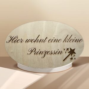 Holzschild hier wohnt eine kleine Prinzessin